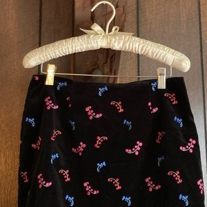 🪷NWOT🪷 Hanna Andersson Black Velvet Skirt, Size 8